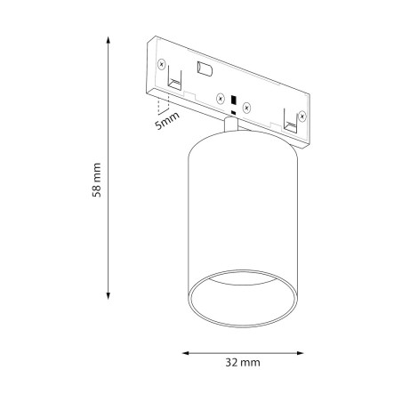 NOWOŚĆ ML2613 Magnetic Track 5mm 5W CCT 48V Milagro