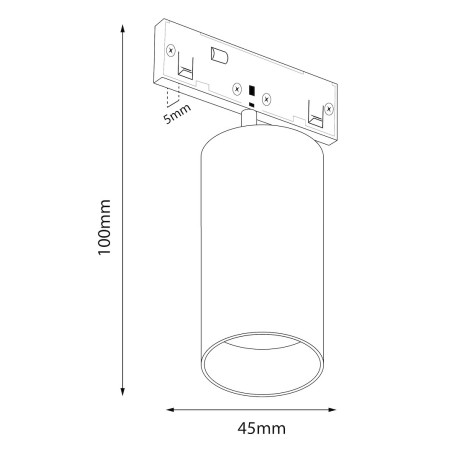 NOWOŚĆ ML2614 Magnetic Track 5mm 10W CCT 48V Milagro