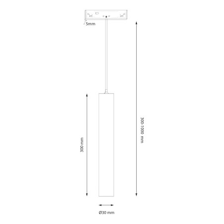 NOWOŚĆ ML2618 Magnetic Track Pendant Tube 5mm 7W CCT 48V Milagro