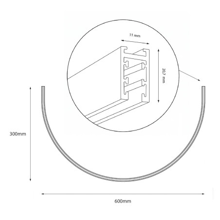 NOWOŚĆ ML2619 Szyna 1/2 Okrąg Natynk Magnetic Track 5mm fi 60cm Milagro