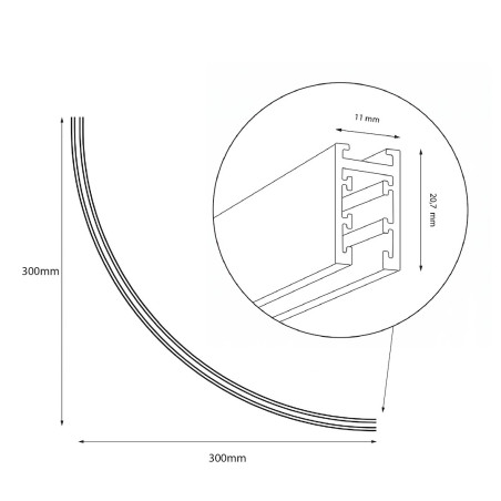 NOWOŚĆ ML2620 Szyna 1/4 Okrąg Natynk Magnetic Track 5mm fi 60cm Milagro