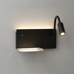 NOWOŚĆ ML2887 Lampa nocna z półką Shelf Led 4W+5W+2W prawa Czarny Milagro