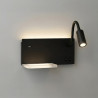 NOWOŚĆ ML2887 Lampa nocna z półką Shelf Led 4W+5W+2W prawa Czarny Milagro