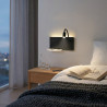 NOWOŚĆ ML2887 Lampa nocna z półką Shelf Led 4W+5W+2W prawa Czarny Milagro