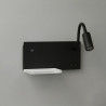 NOWOŚĆ ML2887 Lampa nocna z półką Shelf Led 4W+5W+2W prawa Czarny Milagro