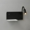 NOWOŚĆ ML2887 Lampa nocna z półką Shelf Led 4W+5W+2W prawa Czarny Milagro