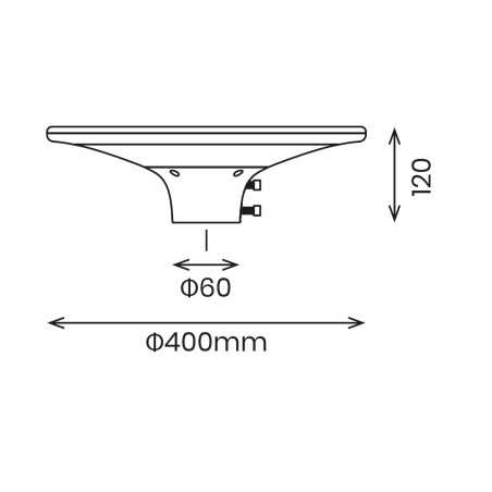 NOWOŚĆ EKO2777 Lampa Solarna Patio 20W 2100lm 3000/4000K 40cm Milagro