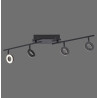 NOWOŚĆ 6786-13 SILEDA LAMPA SUFITOWA CZARNY ZUMA LINE