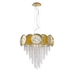 NOWOŚĆ P0619-07A-K4K4 ASTRA LAMPA WISZĄCA ZŁOTA/GOLD ZUMA LINE