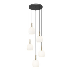 NOWOŚĆ P0076-05G-P7AA CALVO LAMPA WISZĄCA CZARNY MAT+ZŁOTA/MATT BLACK+GOLD ZUMA LINE