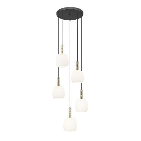 NOWOŚĆ P0076-05G-P7AA CALVO LAMPA WISZĄCA CZARNY MAT+ZŁOTA/MATT BLACK+GOLD ZUMA LINE