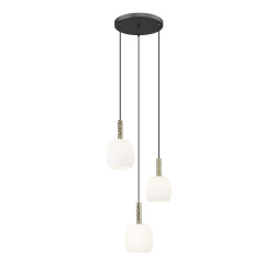 NOWOŚĆ P0076-03A-P7AA CALVO LAMPA WISZĄCA CZARNY MAT+ZŁOTA/MATT BLACK+GOLD ZUMA LINE