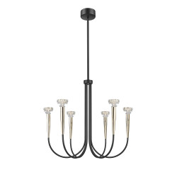 NOWOŚĆ P0603-06F-SDB1 BOSTON LAMPA WISZĄCA CZARNY MAT+ZŁOTA/MATT BLACK+FRENCH GOLD ZUMA LINE