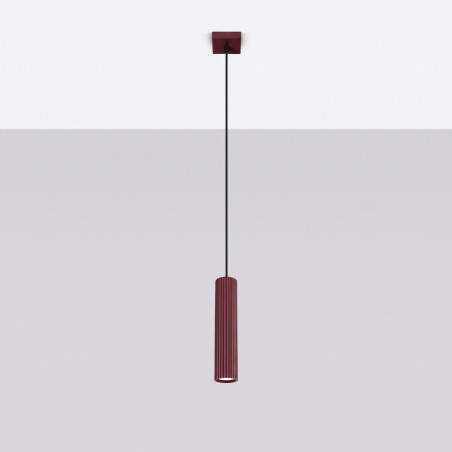 NOWOŚĆ Lampa wisząca KARBON 1 burgundSL.1918 Sollux