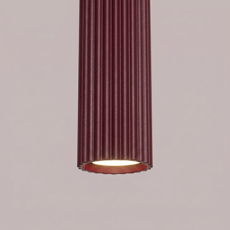 NOWOŚĆ Lampa wisząca KARBON 1 burgundSL.1918 Sollux
