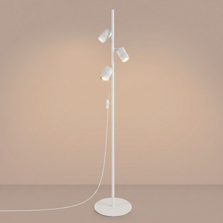 NOWOŚĆ Lampa podłogowa KARBON 3 białaSL.2014 Sollux