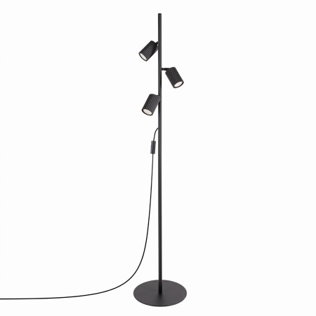 NOWOŚĆ Lampa podłogowa KARBON 3 czarnaSL.2016 Sollux