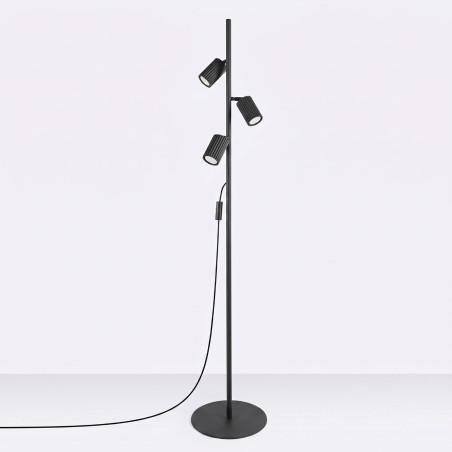 NOWOŚĆ Lampa podłogowa KARBON 3 czarnaSL.2016 Sollux