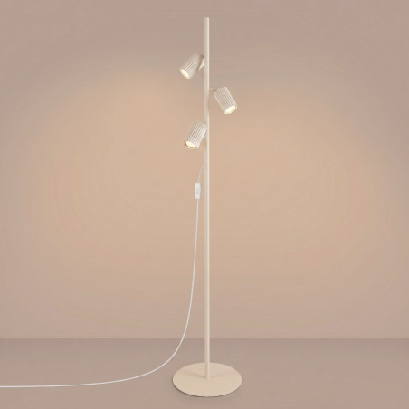NOWOŚĆ Lampa podłogowa KARBON 3 beżowaSL.2018 Sollux