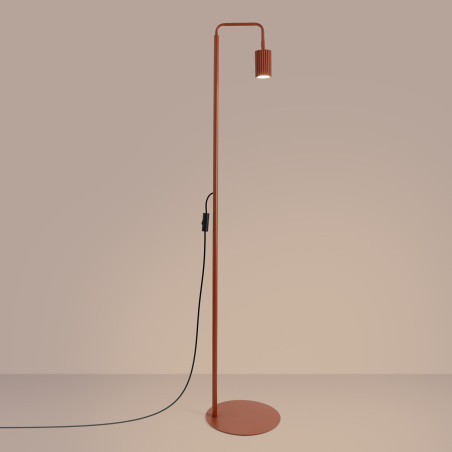 NOWOŚĆ Lampa podłogowa KARBON 1 ochra czerwonaSL.2023 Sollux