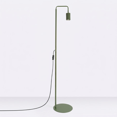 NOWOŚĆ Lampa podłogowa KARBON 1 zielona oliwkaSL.2025 Sollux