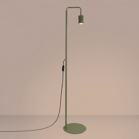 NOWOŚĆ Lampa podłogowa KARBON 1 zielona oliwkaSL.2025 Sollux