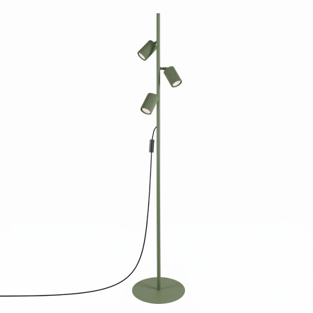 NOWOŚĆ Lampa podłogowa KARBON 3 zielona oliwkaSL.2026 Sollux