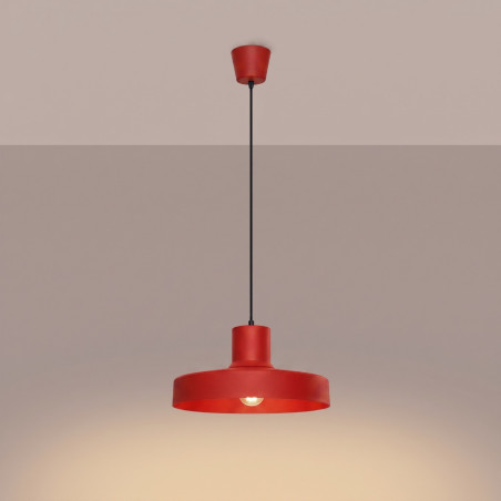 NOWOŚĆ Lampa wisząca BILO czerwonaSL.2057 Sollux