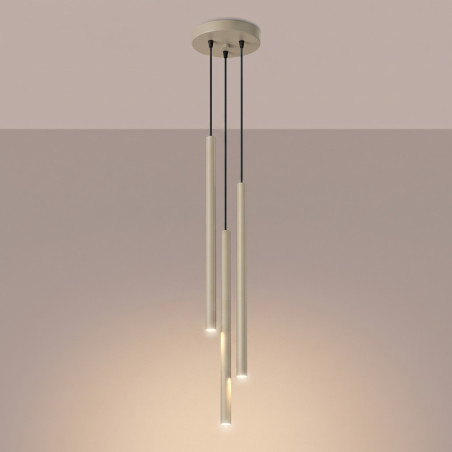 NOWOŚĆ Lampa wisząca PASTELO 3P taupeSL.2119 Sollux