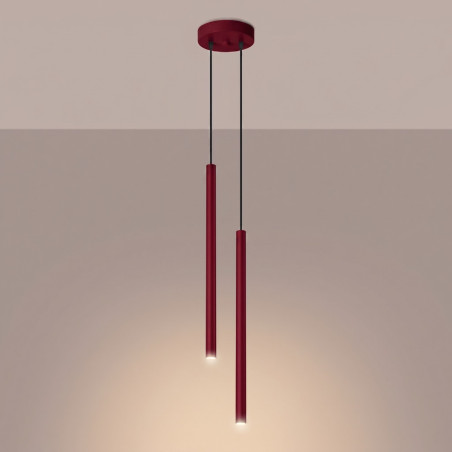 NOWOŚĆ Lampa wisząca PASTELO 2 burgundSL.2122 Sollux
