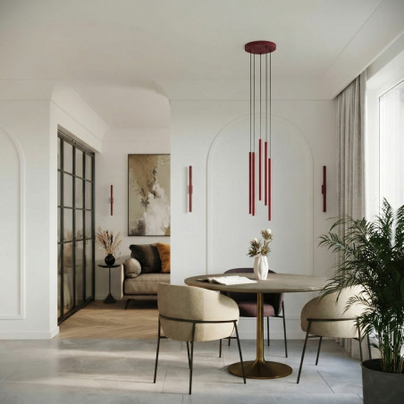 NOWOŚĆ Lampa wisząca PASTELO 3P burgundSL.2123 Sollux