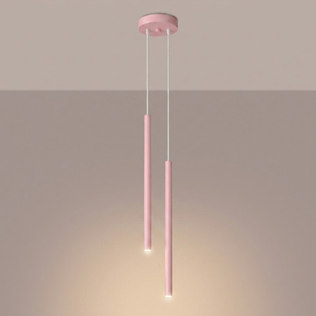 NOWOŚĆ Lampa wisząca PASTELO 2 różowaSL.2130 Sollux