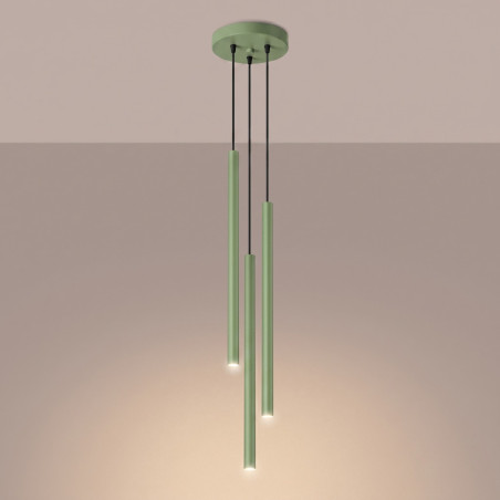 NOWOŚĆ Lampa wisząca PASTELO 3P szałwiowaSL.2135 Sollux