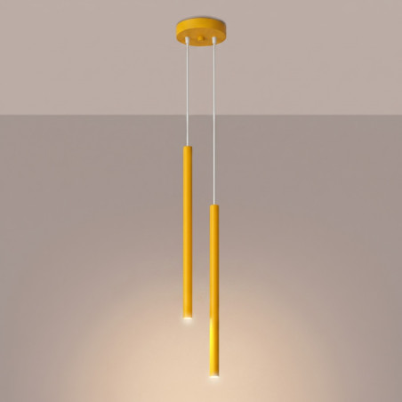 NOWOŚĆ Lampa wisząca PASTELO 2 żółtaSL.2138 Sollux