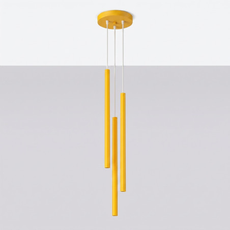 NOWOŚĆ Lampa wisząca PASTELO 3P żółtaSL.2139 Sollux