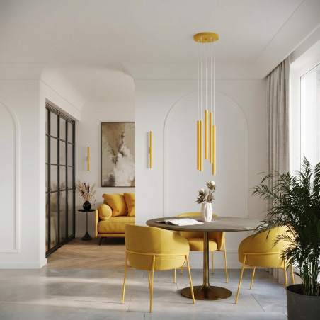 NOWOŚĆ Lampa wisząca PASTELO 3P żółtaSL.2139 Sollux