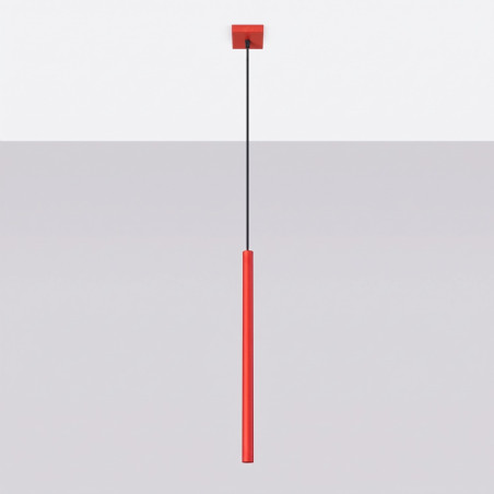 NOWOŚĆ Lampa wisząca PASTELO 1 czerwonaSL.2141 Sollux