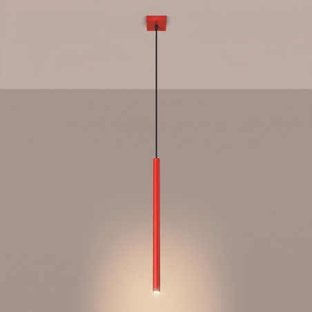NOWOŚĆ Lampa wisząca PASTELO 1 czerwonaSL.2141 Sollux