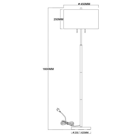 NOWOŚĆ Lampa podłogowa Fogo czarna 2xE27 Light Prestige