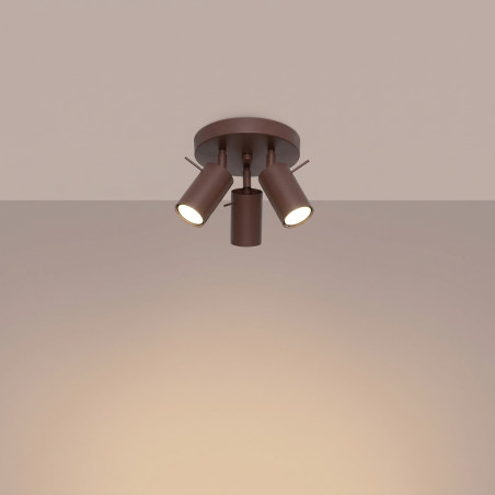NOWOŚĆ Plafon RING 3P brązowySL.2198 Sollux