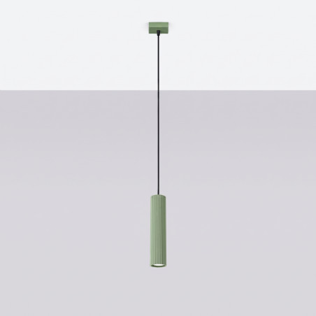 NOWOŚĆ Lampa wisząca KARBON 1 szałwiowaSL.2333 Sollux