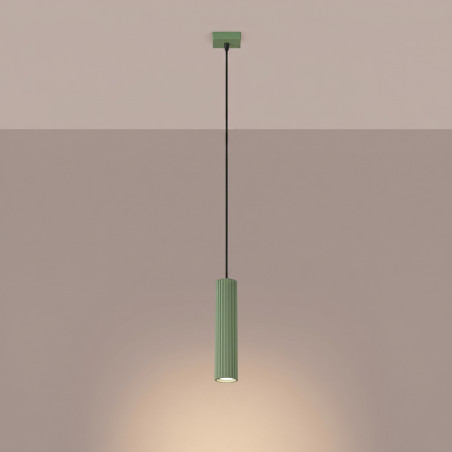 NOWOŚĆ Lampa wisząca KARBON 1 szałwiowaSL.2333 Sollux