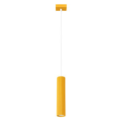 NOWOŚĆ Lampa wisząca KARBON 1 żółtaSL.2334 Sollux