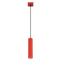 NOWOŚĆ Lampa wisząca KARBON 1 czerwonaSL.2335 Sollux