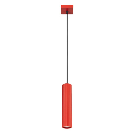 NOWOŚĆ Lampa wisząca KARBON 1 czerwonaSL.2335 Sollux