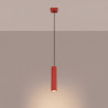 NOWOŚĆ Lampa wisząca KARBON 1 czerwonaSL.2335 Sollux