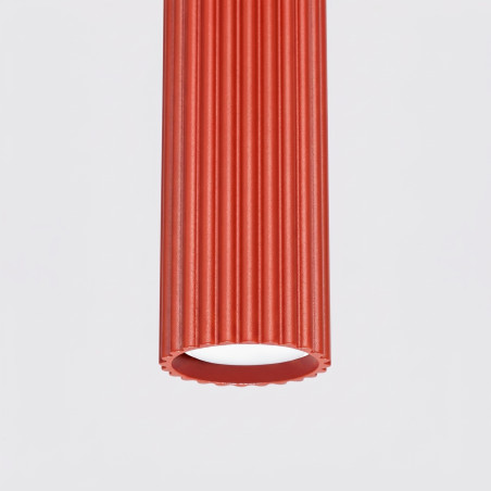 NOWOŚĆ Lampa wisząca KARBON 1 czerwonaSL.2335 Sollux