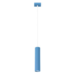 NOWOŚĆ Lampa wisząca KARBON 1 błękitnaSL.2337 Sollux