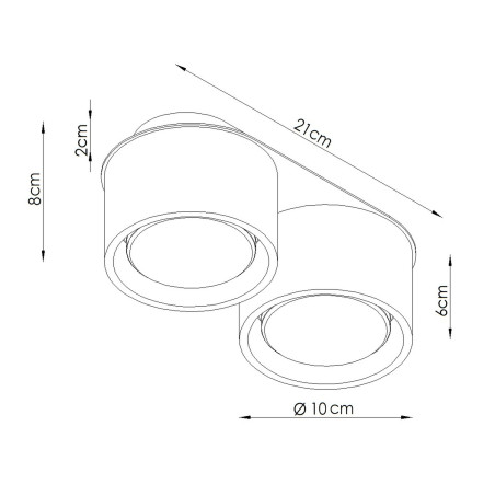 NOWOŚĆ Plafon MODO 2 biały Gx53SL.2435 Sollux