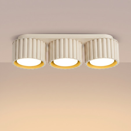 NOWOŚĆ Plafon AURA 3 beżowy Gx53SL.2630 Sollux